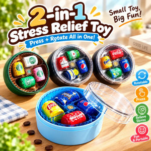 New Model Button Decompression Toy Snacks Coffee Beer Soda Simulation Toys Desktop Ornament