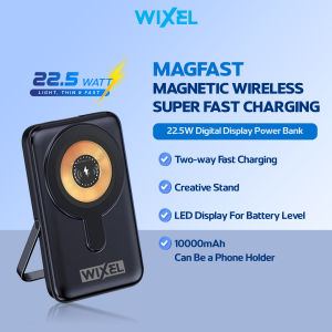 WIXEL Powerbank MagFast 10000mAh 22.5W 3A Wireless MagSafe Magnetic Fast Charging Quick Charge PD Magnet Power Bank for Iphone 12 13 14 15 Pro Max 20W