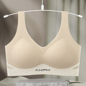 Plus Size Wireless Seamless Bra Push Up Soft Support Breathable Anti Sagging Colorblock Sleep Underwear M-2XL