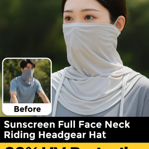 Ice silk full face sun mask hat neck protector cycling headgear