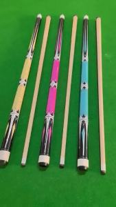 ไม้คิวเก้าลูกไม้เบิร์ชหัวใหญ่สไตล์จีนสีดำ 8 ลูก 13 มม. หัวใหญ่ 1/2 แยกคิวขายส่ง