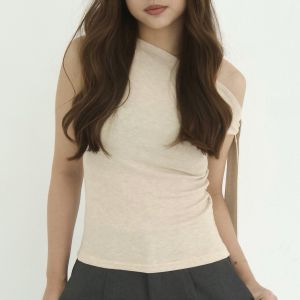 LOTUS Helena Top - Atasan Tanktop Sabrina Off Shoulder - Atasan Korean Style - Ribbon Top