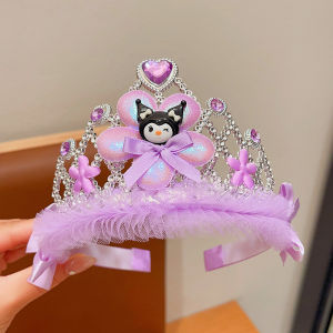 Cartoon Sanrio Kuromi Hairband Girl Kawaii Crown Cute Headband Cinnamoroll Melody Princess Hairclip Gifts For Kids