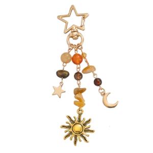 Fashionable Keyring with Star Buckle Designs Daily Use Keychain Women Key Charm Hanging Ornament for Daily Party
