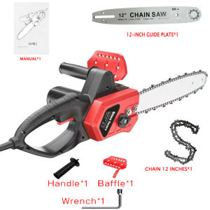 12 Inch  Cordless Chainsaw  Brushless Motor Electric Chainsaw with Rechargeable Long-Lasting Lithium Battery Alloy Quenched Chain for Extra Sharpness & Durability Portable Mini Chainsaw for Pruning Cutting