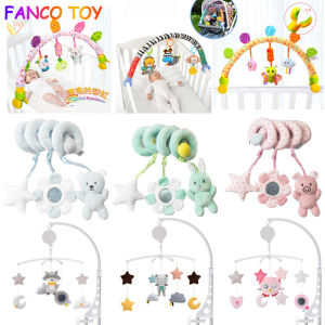 Baby Rattles Toys Baby Musical Mobile Toys Soft Animal Infant/Newborn Educational Toys for Bed/Infant /Crib/Spiral Stroller Plush for Baby Toys 0-12 Months