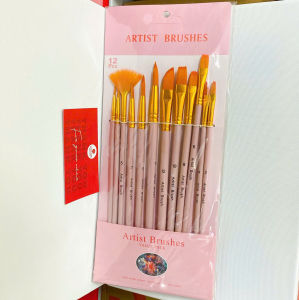 Set 12 cọ vẽ màu nước màu acrylic chuyên nghiệp tiện lợi