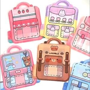 5Pcs Cute Cartoon Candy Packaging Bag Birthday Giveaways Backpack Candy Snack Wrapper Bags