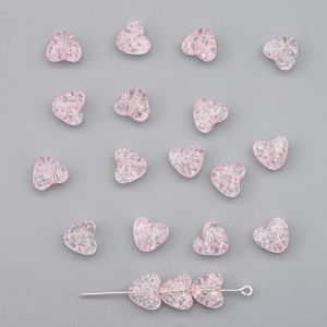 70Pcs 10Mm Nhựa Acrylic hình trái tim Crackle Quyến Rũ Hạt hạt đệm rời Cho làm đồ trang sức DIY Vòng tay bông tai vòng cổ Phụ Kiện