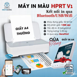 Máy In Màu HPRT V1 - In Nhanh Từ Điện Thoại - Nhỏ Gọn Dùng Cho Gia Đình Văn Phòng - Hàng chính hãng