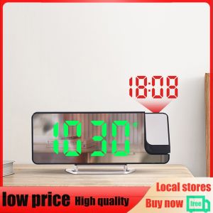 Projection Alarm Clock with Temperature Date Digital Clock Mains and Battery Operated Digital Clock Projector Large Display for Heavy Sleeper Bedroom
