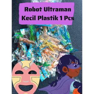 MAINAN ROBOT ULTRAMAN KECIL PLASTIK WARNA WARNI 1PC