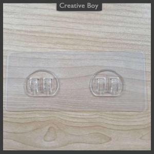 [Creative] Wall Mounted Adhesive Hook Under Wire Shelf Rack Hanger Holder Clamp Organizer