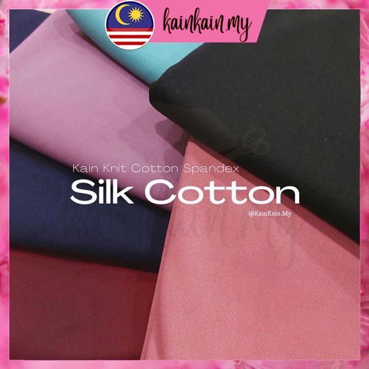 Kain Knit Fashion Silk Cotton Plain Colour Solid Colur Colourful