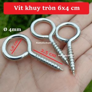 (10 cái) Vít Khuy Tròn Treo Móc Màng 6x4