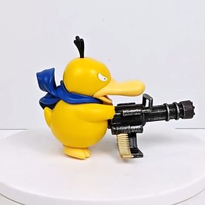 Psyduck Gatling Gun Figure Toy Cute Duck Collection Creative Model Anime Peripheral Birthday Gifts
