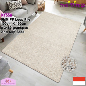 Tren-D-rugs Karpet tebal polos alas lantai ruang tamu tidur minimalis anti slip 100 cm x 150 cm -NMs
