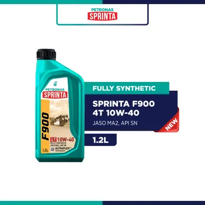 PETRONAS Sprinta F900 4T 10W40 Fully Synthetic Engine Oil (1L/1.2L)