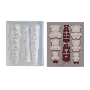 Versatile Silicone Nail Mould for Lovely Bear Designs Sturdy and Flexible Accessory for All Nail Shapes and Lengths