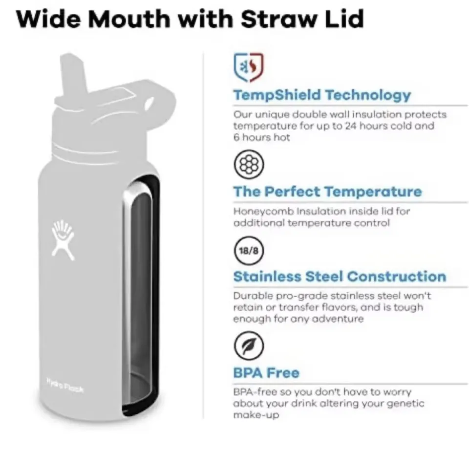 Authentic Hydro Flask 40 32 21 1L Water Bottle with