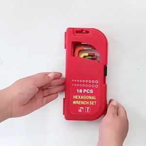 ประแจหกเหลี่ยมเมตริกพร้อมปลายบอล 18 ชุดชิ้น CR-V วัสดุหัวแบน L ชุดเครื่องมือประแจ [ จัดส่งฟรี ]