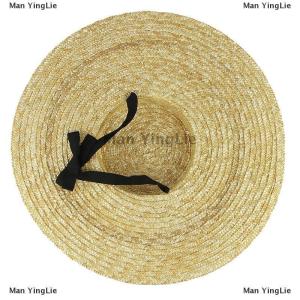 [COD] Man YingLie Wide Brim Straw Hat For Women Long Ribbon Ladies Beach Hat Summer Sun Visor Cap