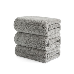 3PCS Microfiber Cloth Bamboo Charcoal Rag Kitchen Super Absorbent Towels Nonstick Oil Microfiber Hand Towel Scouring Pad Car Wash Towel Durable Wipe Universal Family Clean Cloth
