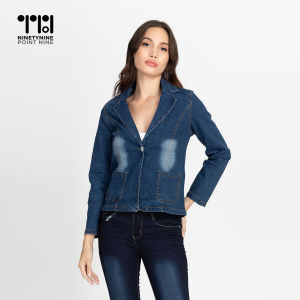 [Brazilian Edit] 99.9 Womens Fashion Single-Button Lapel Neck Denim Jacket  [638/639]