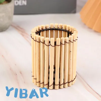 Small Bamboo Lamp Shade Vintage Lampshade Pendant Light Cover Decorative Light Accessory