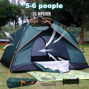Waterproof Automatic 4-5/6-7/8-10 Person Tent Outdoor Waterproof Camping Two Doors Double Layer Tent for Camping Waterproof 4 to 5 Person Tent Outdoor Waterproof Camping Instant Sunscreen Waterproof Tent For Camping Waterproof Outdoor Camping Tent