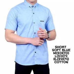 Kemeja Polos Pria Lengan Pendek Baju Kerja Kantor Santai