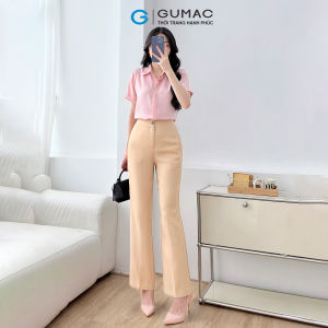 [1.1 - 3.1| Voucher 10-15%] Quần tây đen nữ ống suông lưng cao phối túi mổ thời trang GUMAC QE04001