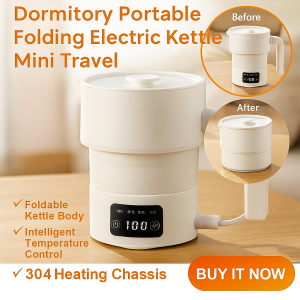 Portable Stainless Steel Folding Kettle for All Year Round Adults  Students  and Families with Foldable Body  304 Heating Base  Instant Drink