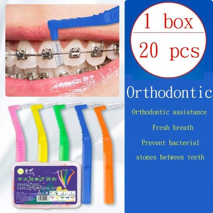 Everbeauty 【Ready Stock】20pcs TEPE Angle Interdental Brushes Tooth