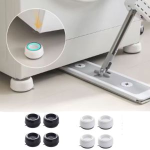 PTPT 4PCS Anti-slip Washing Machine Foot Mat Slipstop Anti-Shock Washing Machine Support Universal Round Skid Raiser Mat Furniture