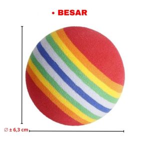 Mainan Gigitan Bola Garis Rainbow Mainan  Kucing Cat Toys Mainan Hewan Peliharaan PST