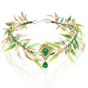 Forest Wedding Flower Crown Goddess Headband Fairy Flower Leaf Crowns Elf Princess Headpiece