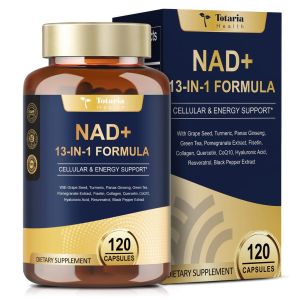 Totaria NAD Supplement - Comprehensive Anti-Aging Formula with NAD+ Antioxidant Collagen & CoQ10 | Supports Cellular Energy Healthy Aging Cognitive Function - Vegan 120s