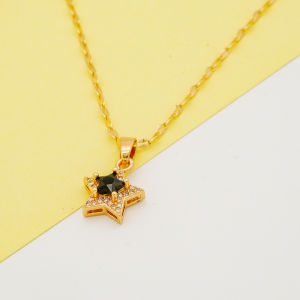 Hyl Jewelry 294N Kalung Titanium Wanita Karat Emas Silver Asli Panjang Muda Dan Anti Luntur