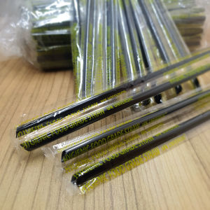 sedotan plastik hitam kopi juice teh steril food grade universal 6mm 1 sisi runcing kopi juice teh jus 20 cm isi 250 batang