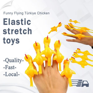 10pc Catapult Turkey Pressure Relief Toy Stickable Wall Soft Rubber Childrens gift toys