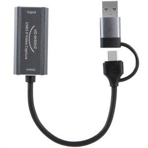 Type C+USB to HDTV Video Capturing 4K Video Recording Device Transfer Record Grabber for Recording Live Streaming