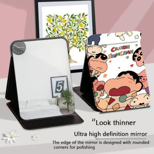 🕵🏼♂️จัดส่งจากไทย🕵🏼♂️กระจกแต่งหน้าแบบพับได้กระจกโต๊ะเครื่องแป้งทรงสี่เหลี่ยมกระจกเครื่องสำอางกระจกหน้าเดียวทรงสี่เหลี่ยมพร้อมขาตั้งสำหรับผู้หญิงและผู้ชาย