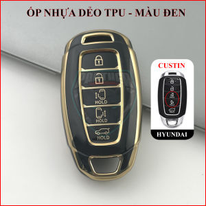 [MẪU MỚI] Ốp Chìa Khóa Hyundai Custin Hợp Kim Cao Cấp Họa Tiết 3 Sọc Màu CỜ Ý Sang Trọng