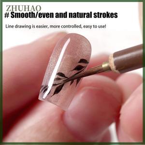 ZHUHAO Móng tay nghệ thuật vẽ tranh Sói tóc bàn chải bút móc dòng sơn bàn chải Trung Quốc thư pháp bàn chải dầu nghệ thuật vẽ màu nước bàn chải