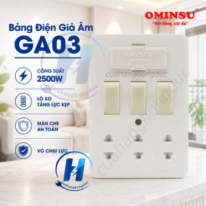 Bảng Điện Giả Âm 1 - 2 - 3 Công Tắc Lắp Nổi OMINSU