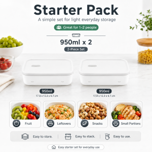 IUIGA Airtight Fresh Food Storage Container Set - BPA-Free Meal Prep Box for Fridge Organization