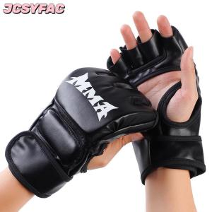 JCSYFAC Găng tay đấm bốc Găng tay nửa ngón tay dày găng tay người lớn đấm bao cát chiến đấu Găng tay chiến đấu