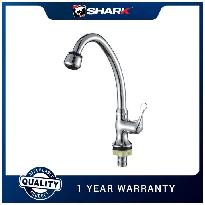 SHARK SF 2225 Gooseneck Kitchen Faucet Vertical Tap with Aerator
