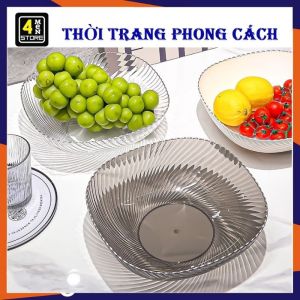 Đĩa Nhựa Vuông Trong Suốt 23cm Đựng Bánh Kẹo Nhiều Màu - Dĩa Đựng Thức Ăn  Khay Đựng Đồ Ăn Vặt Hoa Quả  Đĩa Decor Để Bàn